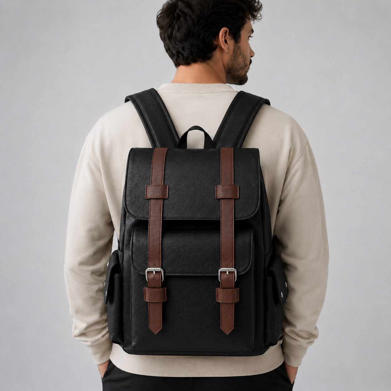 Leather Laptop Backpack for Men – 15.6" Business Travel Backpack | Legacy