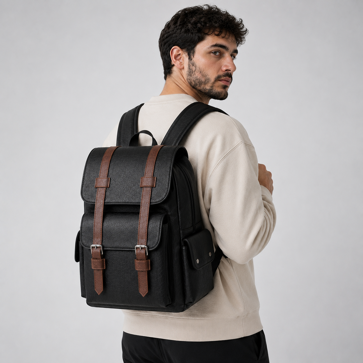 Leather Laptop Backpack for Men – 15.6" Business Travel Backpack | Legacy