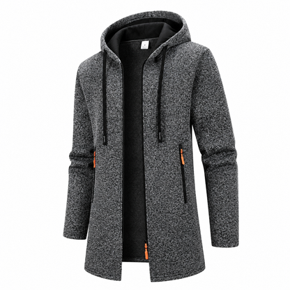 Men’s Hooded Longline Jacket – Fleece Winter Coat | Legacy