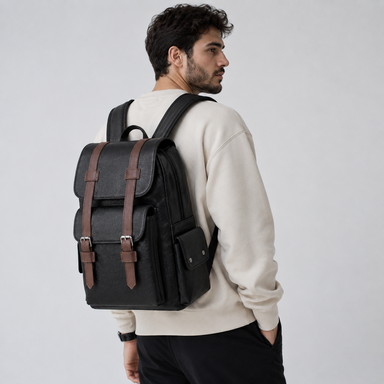 Leather Laptop Backpack for Men – 15.6" Business Travel Backpack | Legacy